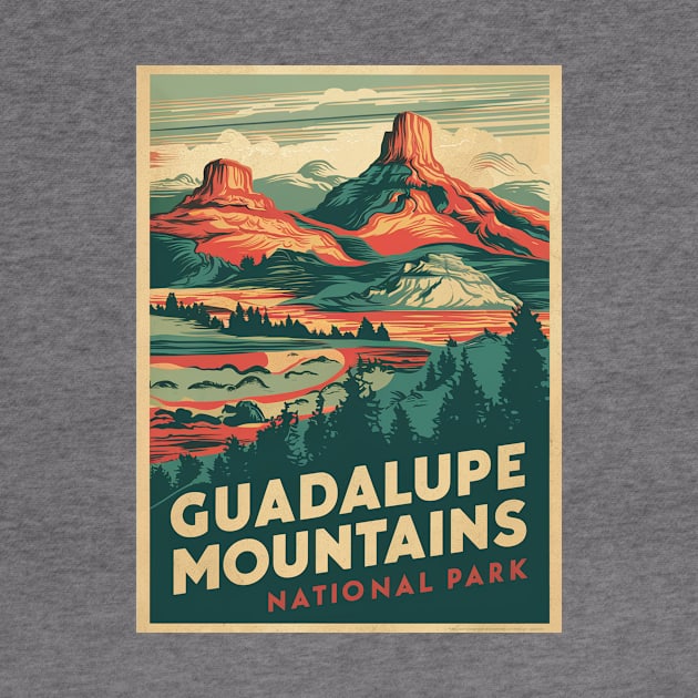 Vintage poster Guadalupe Mountains National Park by Perspektiva